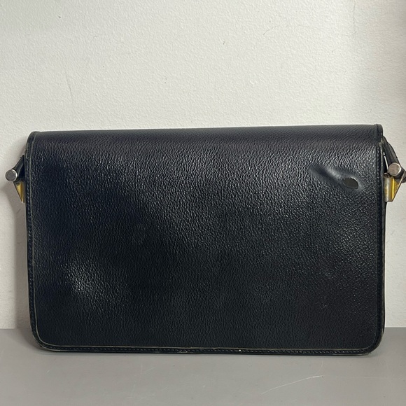Dior Vintage Crossbody Bag Handbag Purse Black Leather - Made in France - Picture 3 of 13